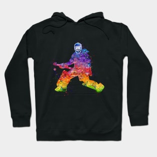 Girl Field Hockey Goalie Watercolor Sport Gift Hoodie